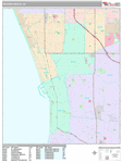 Redondo Beach Wall Map Premium Style